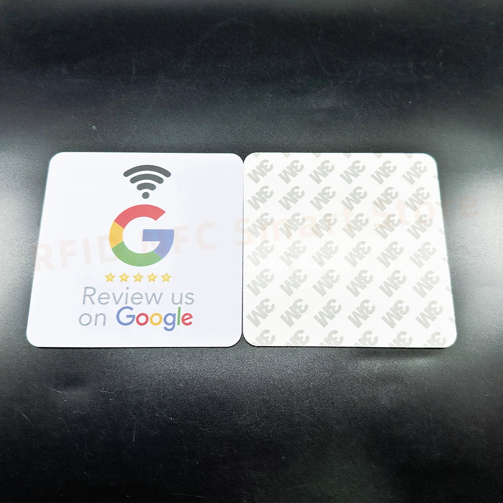 NFC Google Review Tap Card – Adhesive Backing