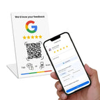 NFC Review Card Stand with Programmable QR Code