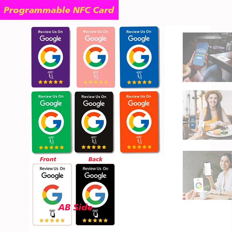 Reusable NFC Review Tap Card – Google Reviews & Social Media